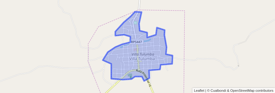 Mapa de ubicacion de Villa Tulumba.