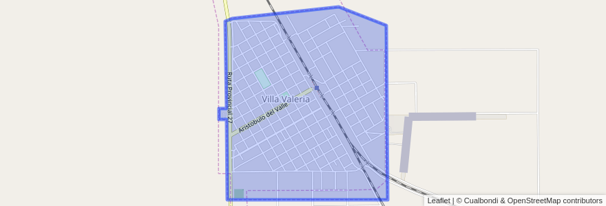 Mapa de ubicacion de Villa Valeria.