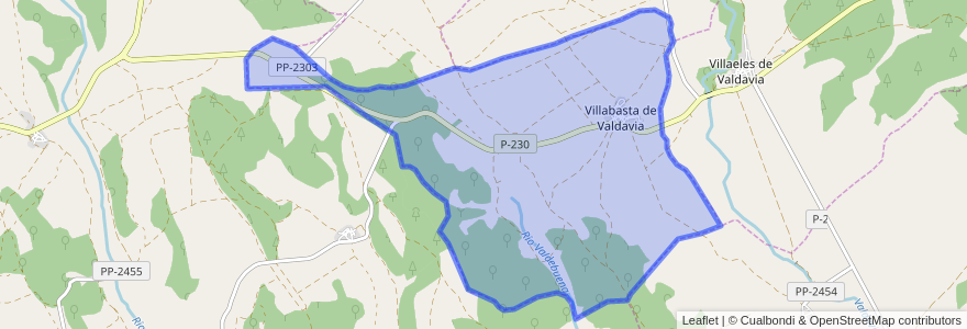 Mapa de ubicacion de Villabasta de Valdavia.