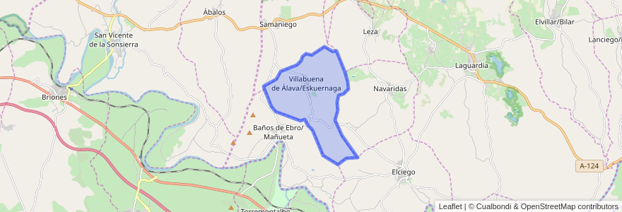 Mapa de ubicacion de Villabuena de Álava/Eskuernaga.