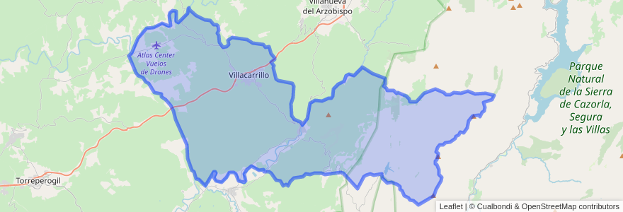 Mapa de ubicacion de Villacarrillo.