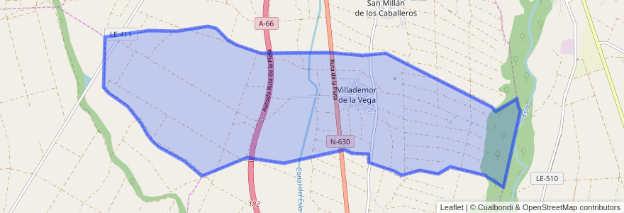 Mapa de ubicacion de Villademor de la Vega.