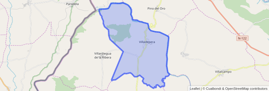 Mapa de ubicacion de Villadepera.