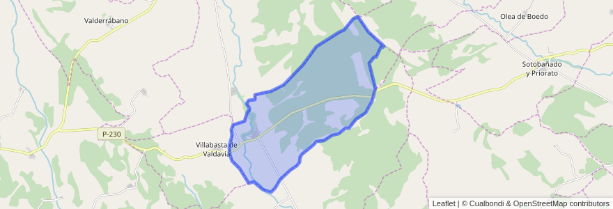 Mapa de ubicacion de Villaeles de Valdavia.