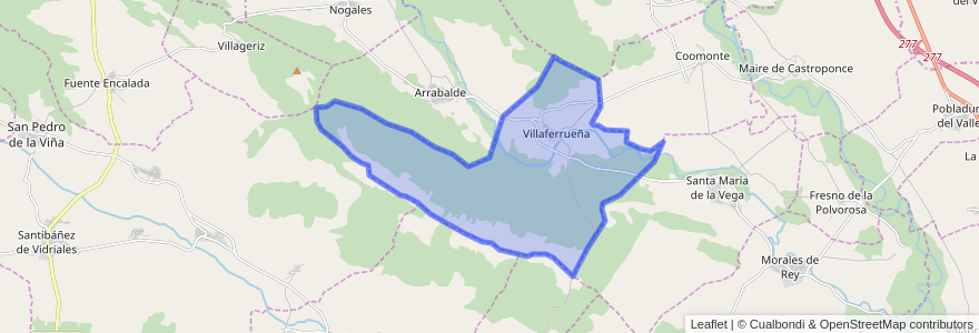 Mapa de ubicacion de Villaferrueña.