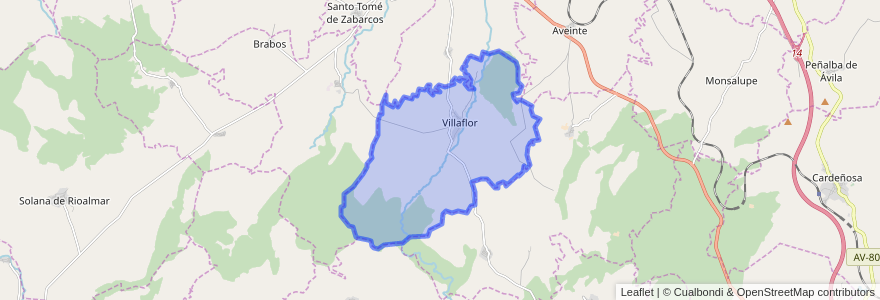 Mapa de ubicacion de Villaflor.