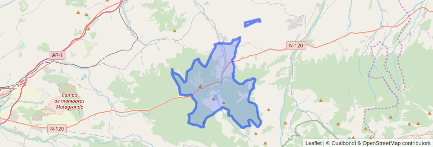 Mapa de ubicacion de Villafranca Montes de Oca.