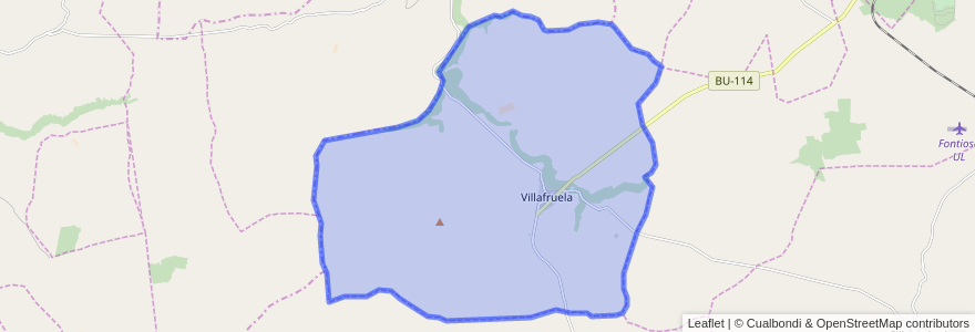 Mapa de ubicacion de Villafruela.