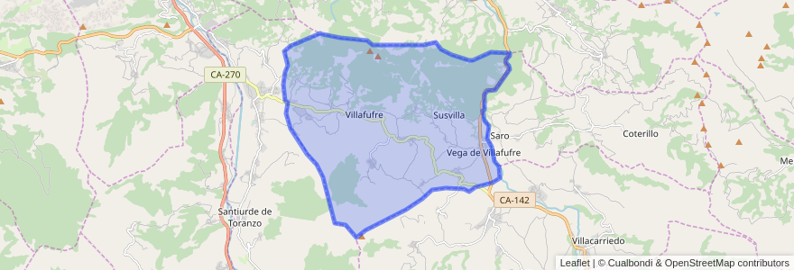 Mapa de ubicacion de Villafufre.