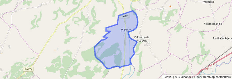 Mapa de ubicacion de Villalaco.