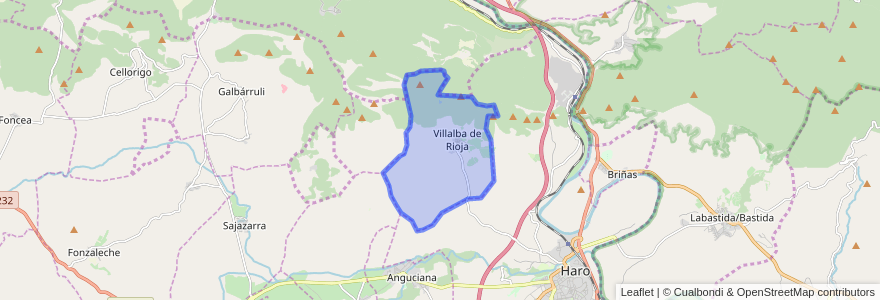 Mapa de ubicacion de Villalba de Rioja.