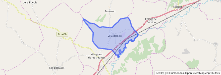 Mapa de ubicacion de Villaldemiro.