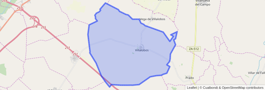 Mapa de ubicacion de Villalobos.