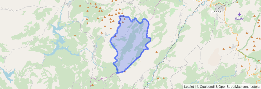 Mapa de ubicacion de Villaluenga del Rosario.