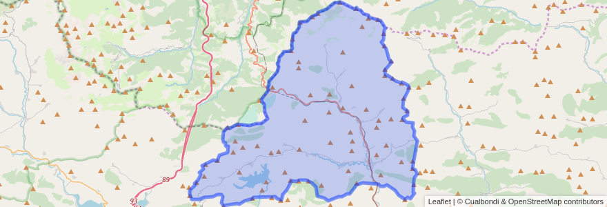 Mapa de ubicacion de Villamanín.