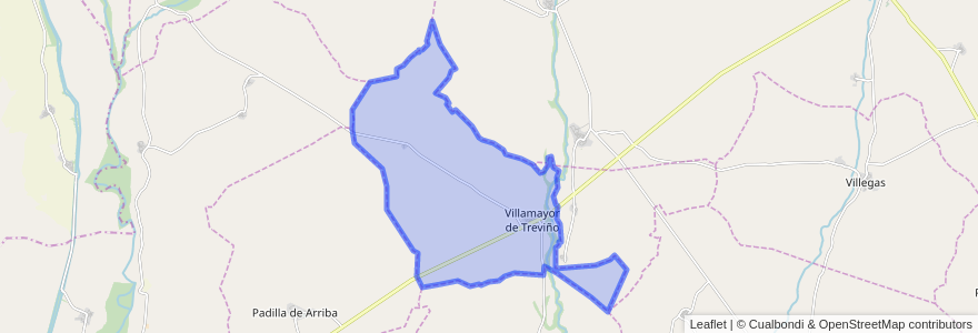 Mapa de ubicacion de Villamayor de Treviño.