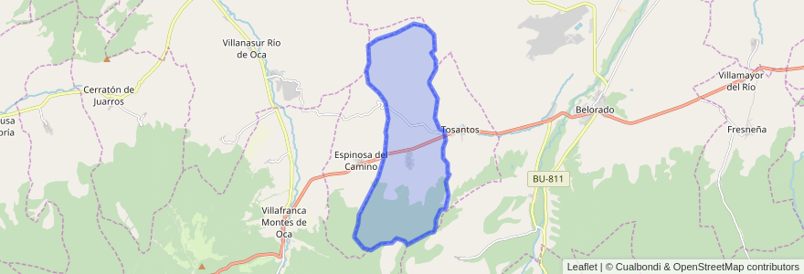 Mapa de ubicacion de Villambistia.