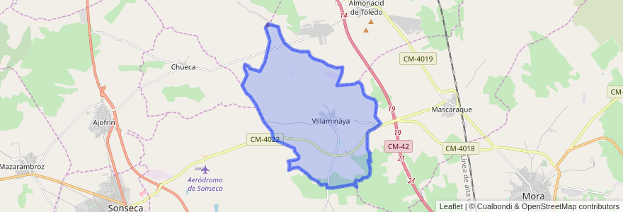 Mapa de ubicacion de Villaminaya.