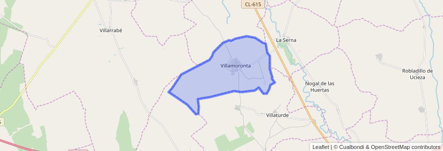 Mapa de ubicacion de Villamoronta.