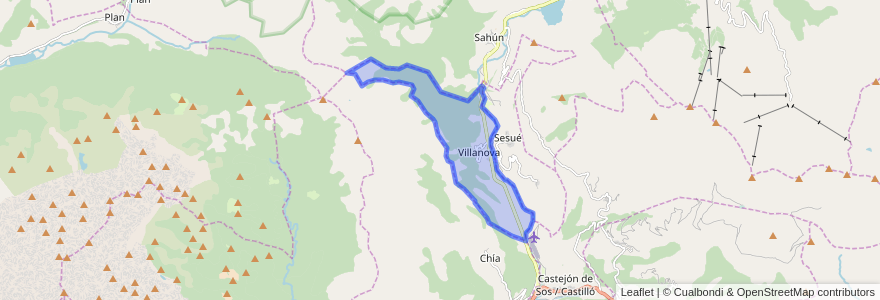 Mapa de ubicacion de Villanova/Villanoba.