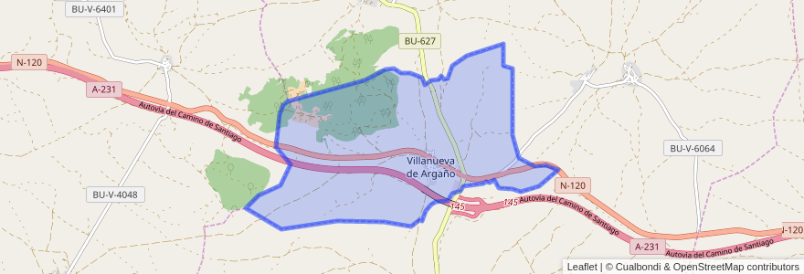 Mapa de ubicacion de Villanueva de Argaño.