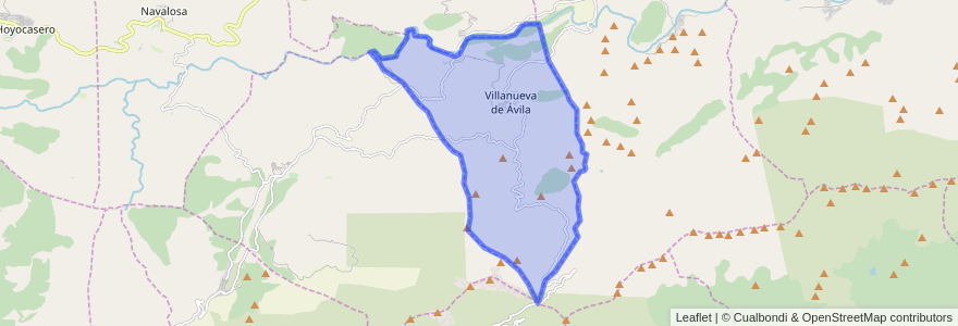 Mapa de ubicacion de Villanueva de Ávila.