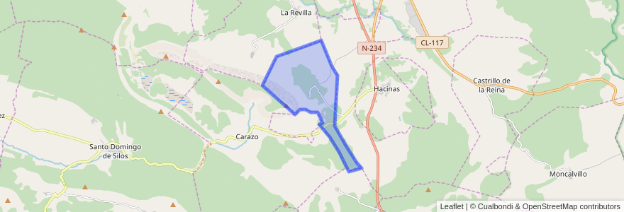 Mapa de ubicacion de Villanueva de Carazo.