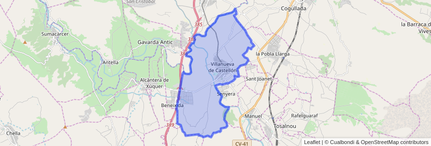 Mapa de ubicacion de Castelló.