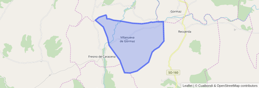 Mapa de ubicacion de Villanueva de Gormaz.