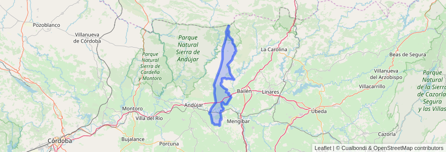 Mapa de ubicacion de Villanueva de la Reina.