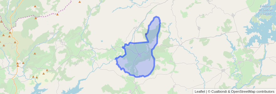 Mapa de ubicacion de Villanueva de la Sierra.