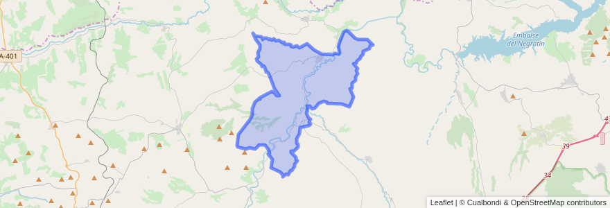 Mapa de ubicacion de Villanueva de las Torres.