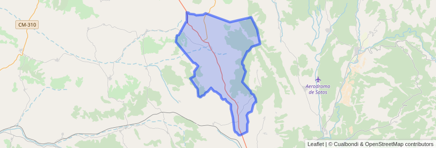 Mapa de ubicacion de Villar de Domingo García.