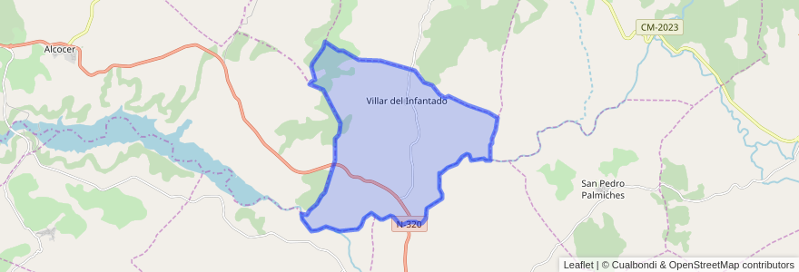 Mapa de ubicacion de Villar del Infantado.