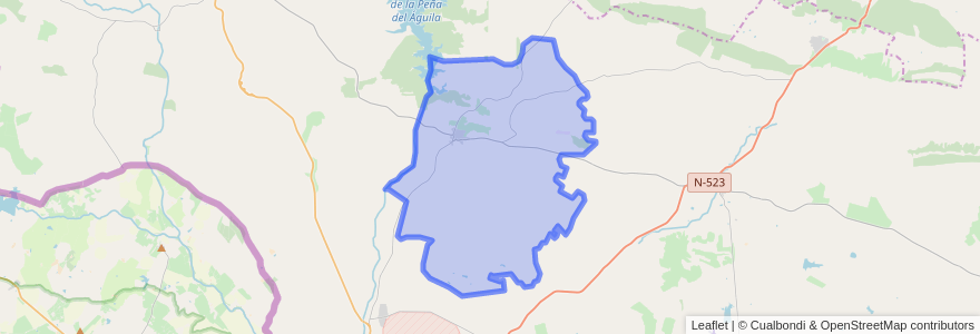 Mapa de ubicacion de Villar del Rey.