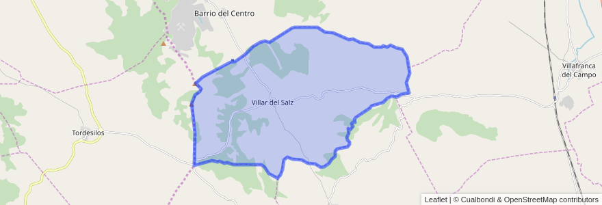 Mapa de ubicacion de Villar del Salz.