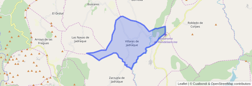 Mapa de ubicacion de Villares de Jadraque.