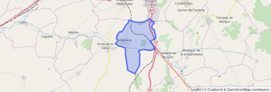 Mapa de ubicacion de Villariezo.