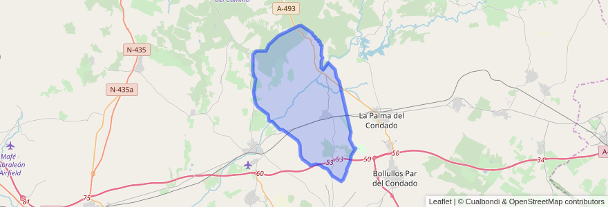 Mapa de ubicacion de Villarrasa.