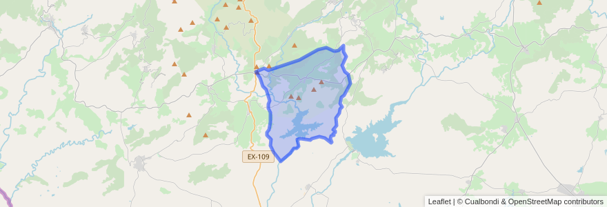 Mapa de ubicacion de Villasbuenas de Gata.