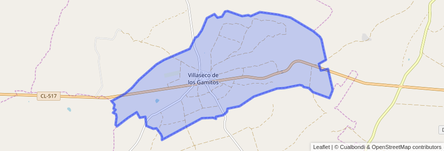 Mapa de ubicacion de Villaseco de los Gamitos.