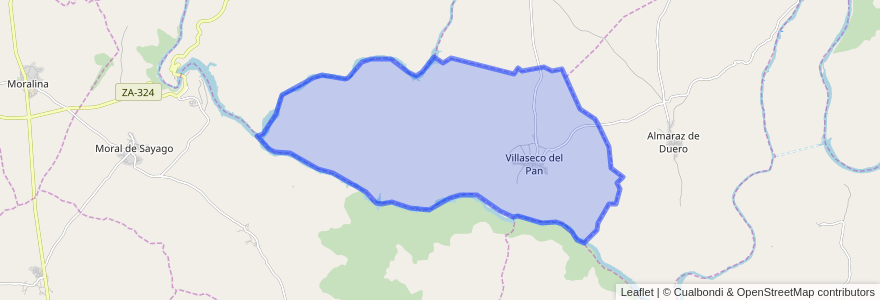 Mapa de ubicacion de Villaseco del Pan.