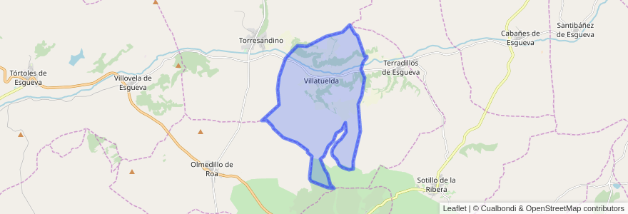 Mapa de ubicacion de Villatuelda.