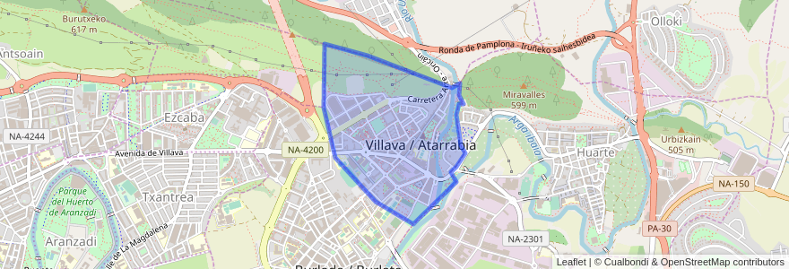 Mapa de ubicacion de Villava/Atarrabia.