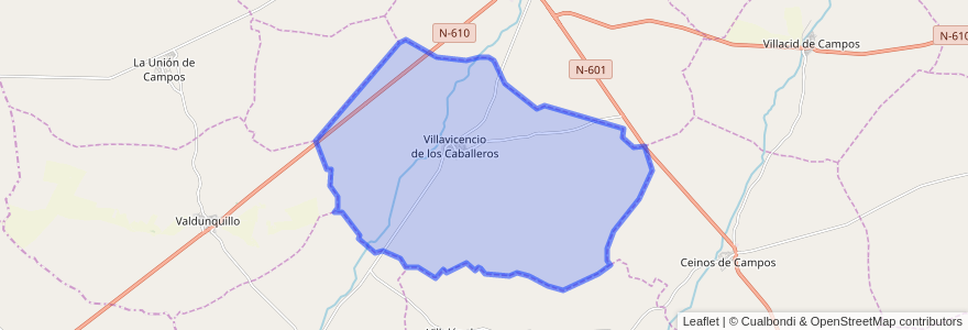 Mapa de ubicacion de Villavicencio de los Caballeros.