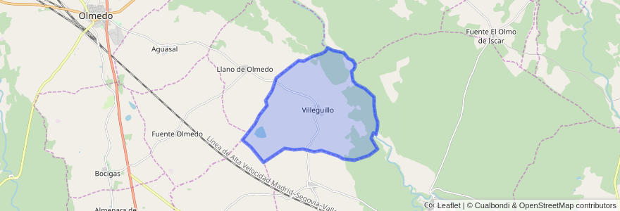 Mapa de ubicacion de Villeguillo.