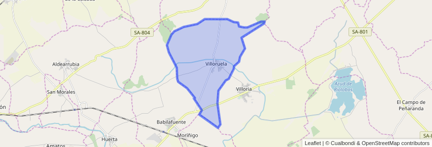 Mapa de ubicacion de Villoruela.