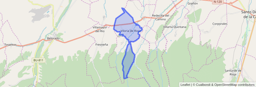 Mapa de ubicacion de Viloria de Rioja.