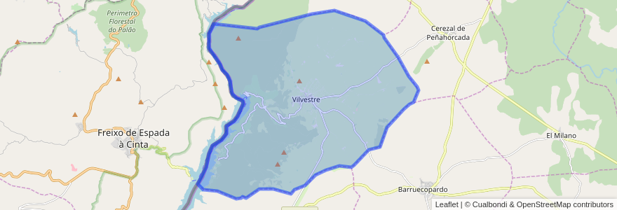 Mapa de ubicacion de Vilvestre.