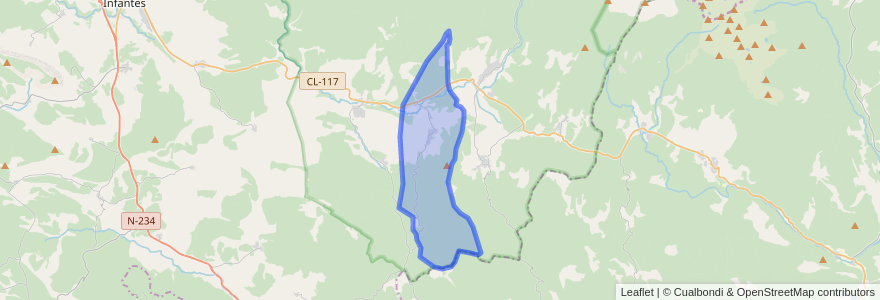 Mapa de ubicacion de Vilviestre del Pinar.